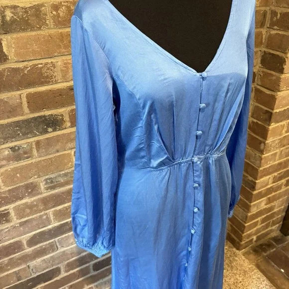 New Free People Women's Later Days Midi Dress size 4 Blue NWTMSRP: $128